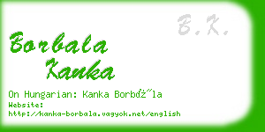 borbala kanka business card